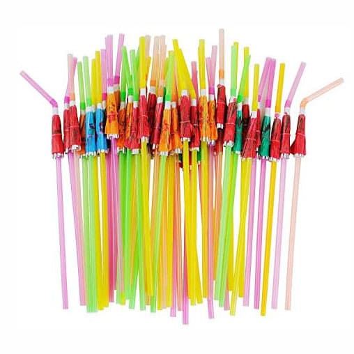 Fluorescence umbrella, plastic straw, nail decoration, (Physicals) 4