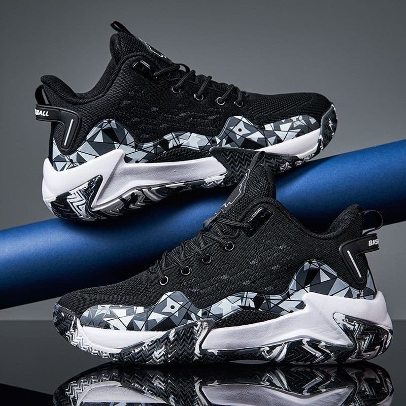 Men's universal sports breathable elastic fashionable basketball shoes for students 2