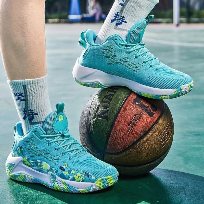 Men's universal sports breathable elastic fashionable basketball shoes for students 4