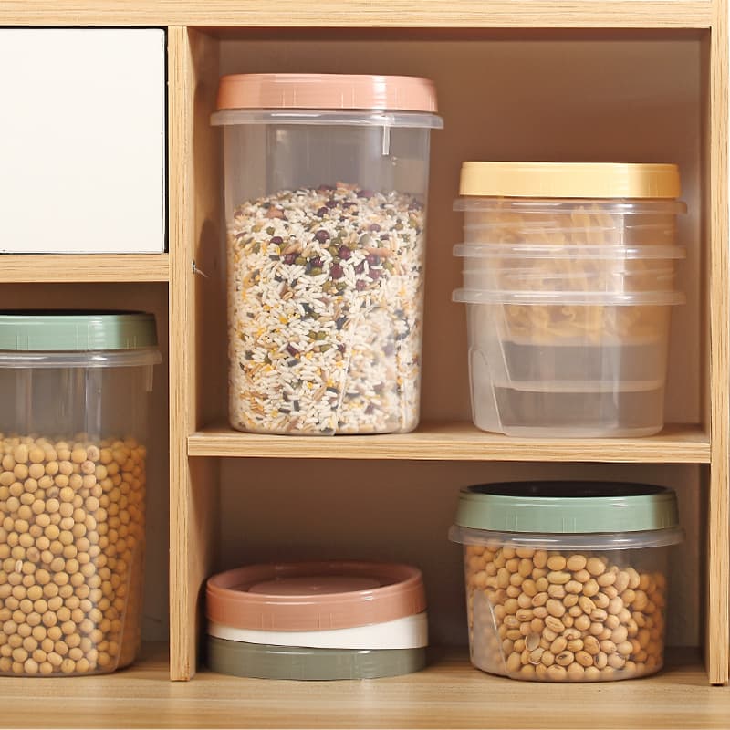 High temperature resistant round refrigerator fresh-keeping box with lid small fruit storage box microwave heating lunch box sealed jar 4