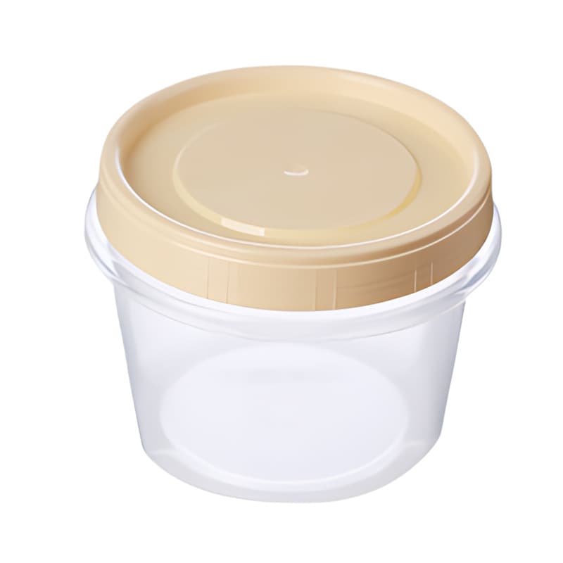 High temperature resistant round refrigerator fresh-keeping box with lid small fruit storage box microwave heating lunch box sealed jar 5