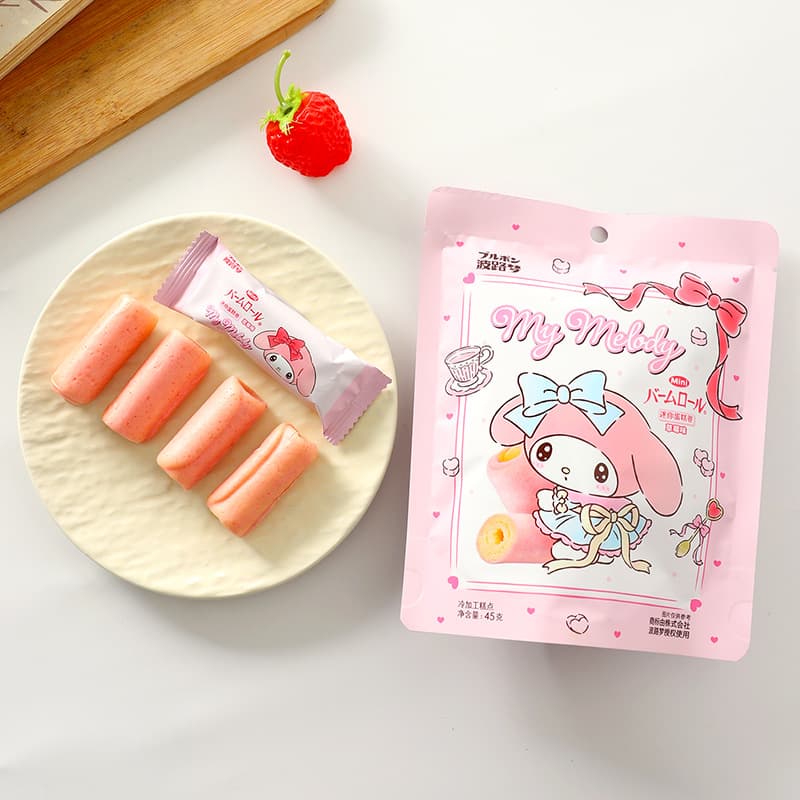 Bolumeng Strawberry Milk Chocolate Flavor Mini Cake Roll Coated Dessert Pastries Office Afternoon Tea Snacks 3