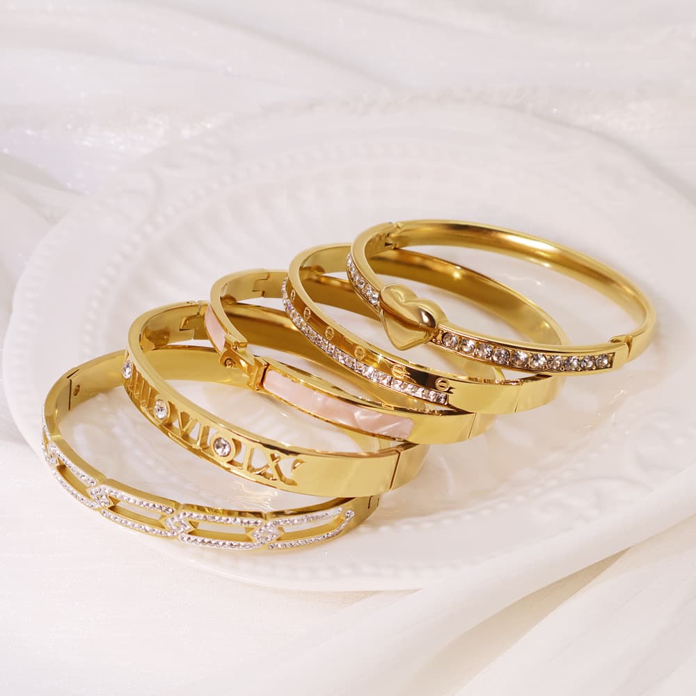 (Cross-border trading), fashionable design universal women's bracelet stainless steel, trend of season 4