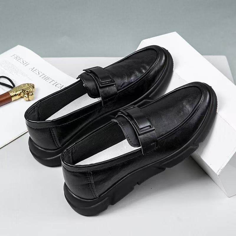 Casual shoes made of soft leather, shoe covers, comfortable breathable slip-ons flat, soft sole, non-slip sole 2