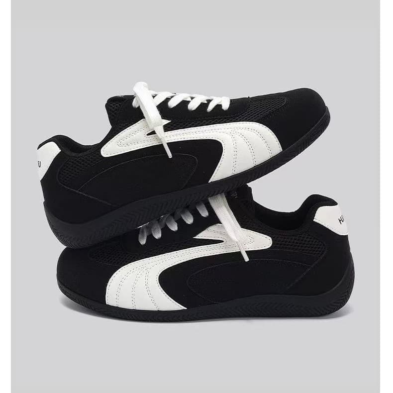 Breathable, increased, comfortable, fashionable moral training shoes, mesh retro casual men's shoes, new global flat heel thin-soled Forrest Gump shoes