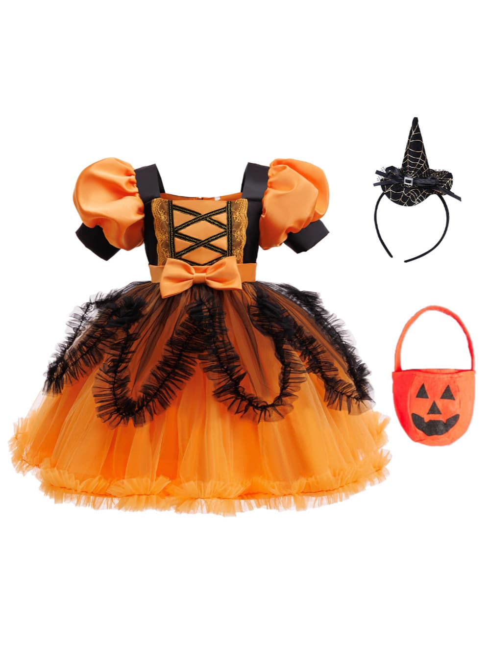 (Cross-border trading), purple orange dress, girl's skirt, halloween, tutu skirt 2