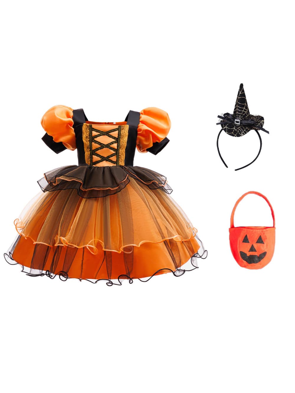 (Cross-border trading), purple orange dress, girl's skirt, halloween, tutu skirt 5