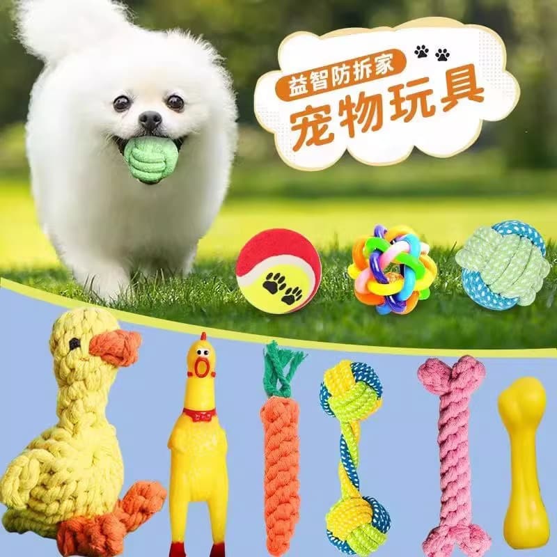 Dog toy, rope, biting grinding tooth rope, puppy bite rope, labra multi -border golden gross tug -of -rope