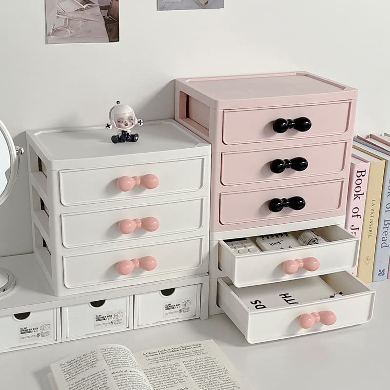 Student desk stationery desk storage rack cosmetics storage box work station box desktop drawer storage box 2