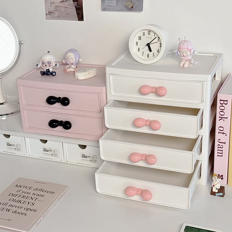 Student desk stationery desk storage rack cosmetics storage box work station box desktop drawer storage box 3