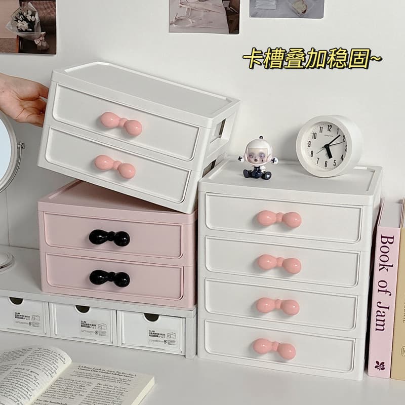 Student desk stationery desk storage rack cosmetics storage box work station box desktop drawer storage box 4