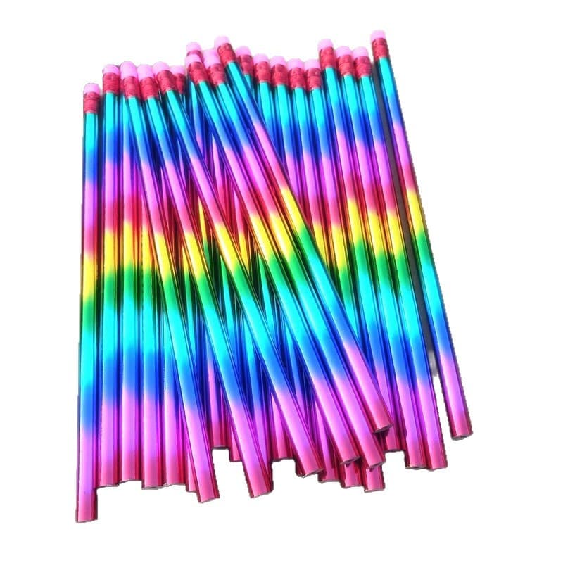 (Cross-border trading), rainbow pencil, wooden eraser for students, 12 pieces 3