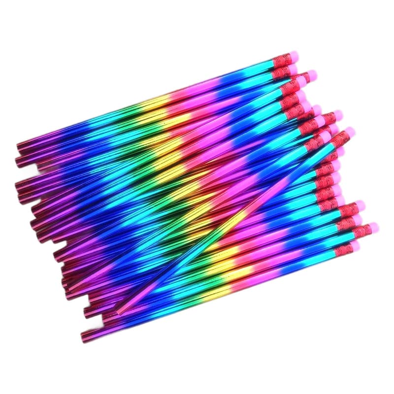 (Cross-border trading), rainbow pencil, wooden eraser for students, 12 pieces 5