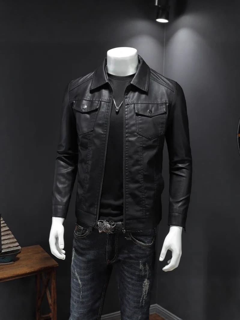 Autumn demi-season trend warm men's jacket, Korean style 3