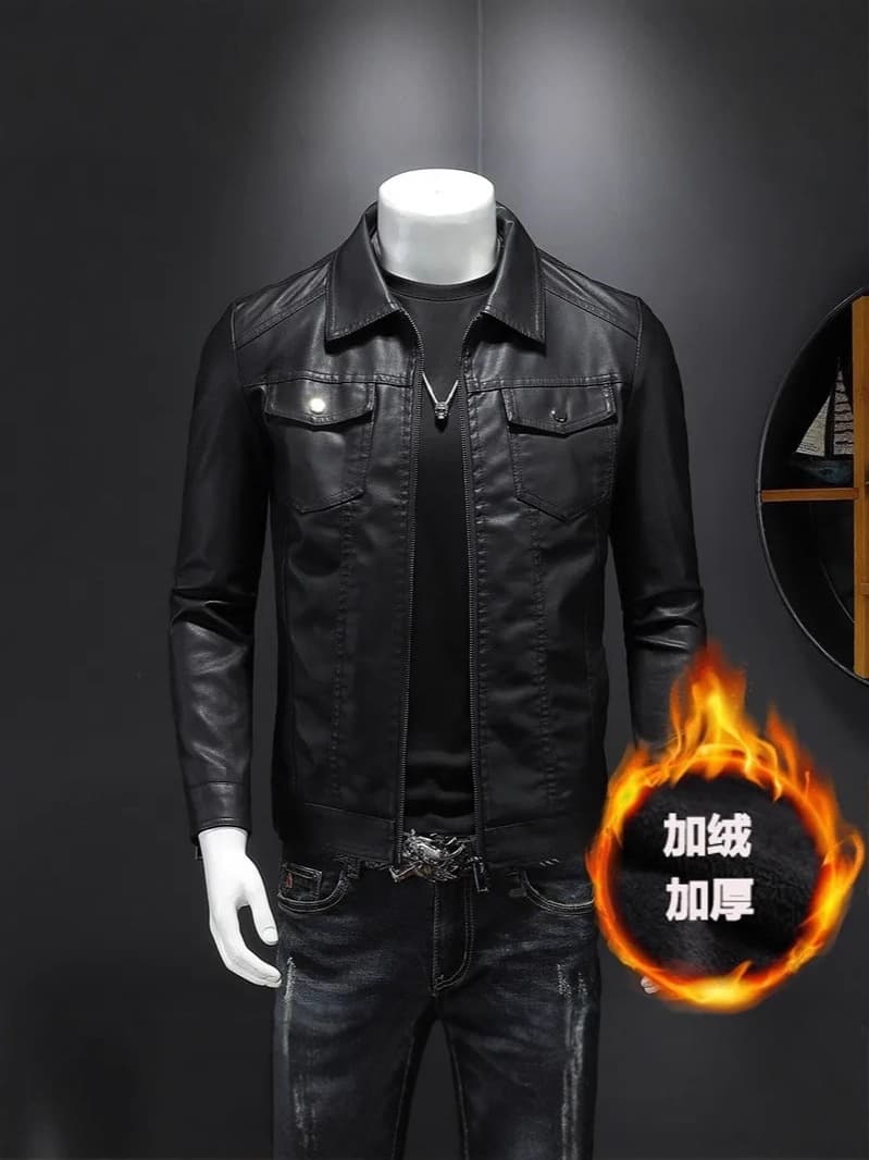 Autumn demi-season trend warm men's jacket, Korean style 4