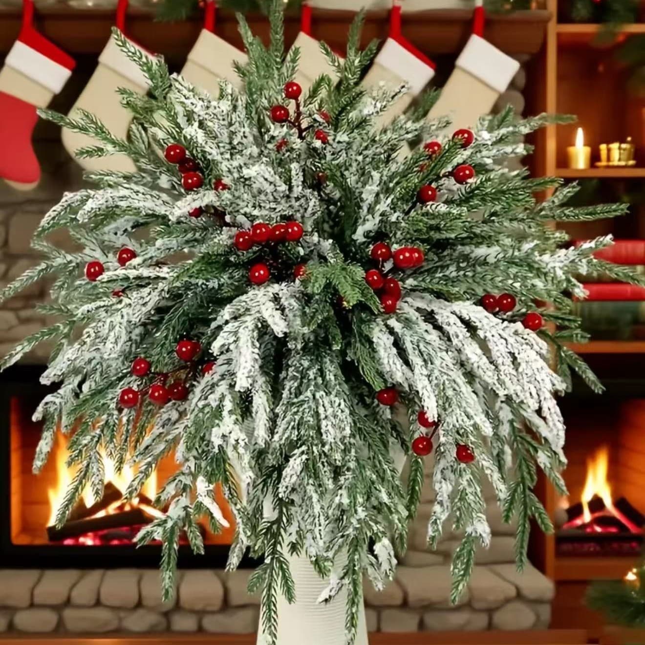 (Cross-border trading), Christmas realistic decorative flowers, Amazon 2