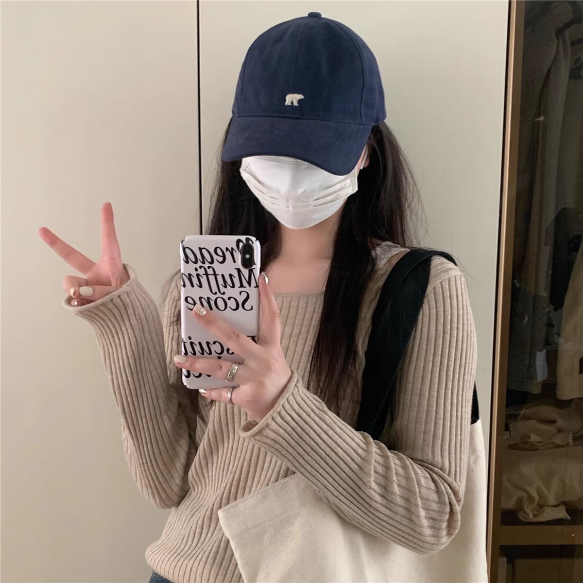 2024 new models, baseball cap female deep tops, face, small grinding cotton cotton peaked hats Korean version wide brima man 3
