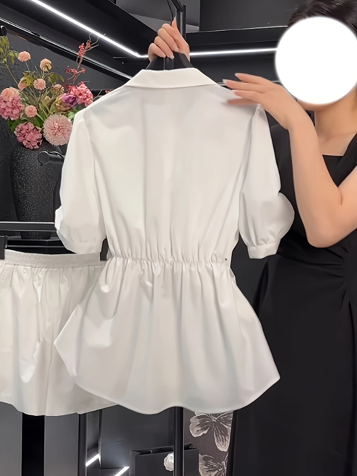 White summer shirt, T-shirt, brace, high-quality style, with short sleeve 5