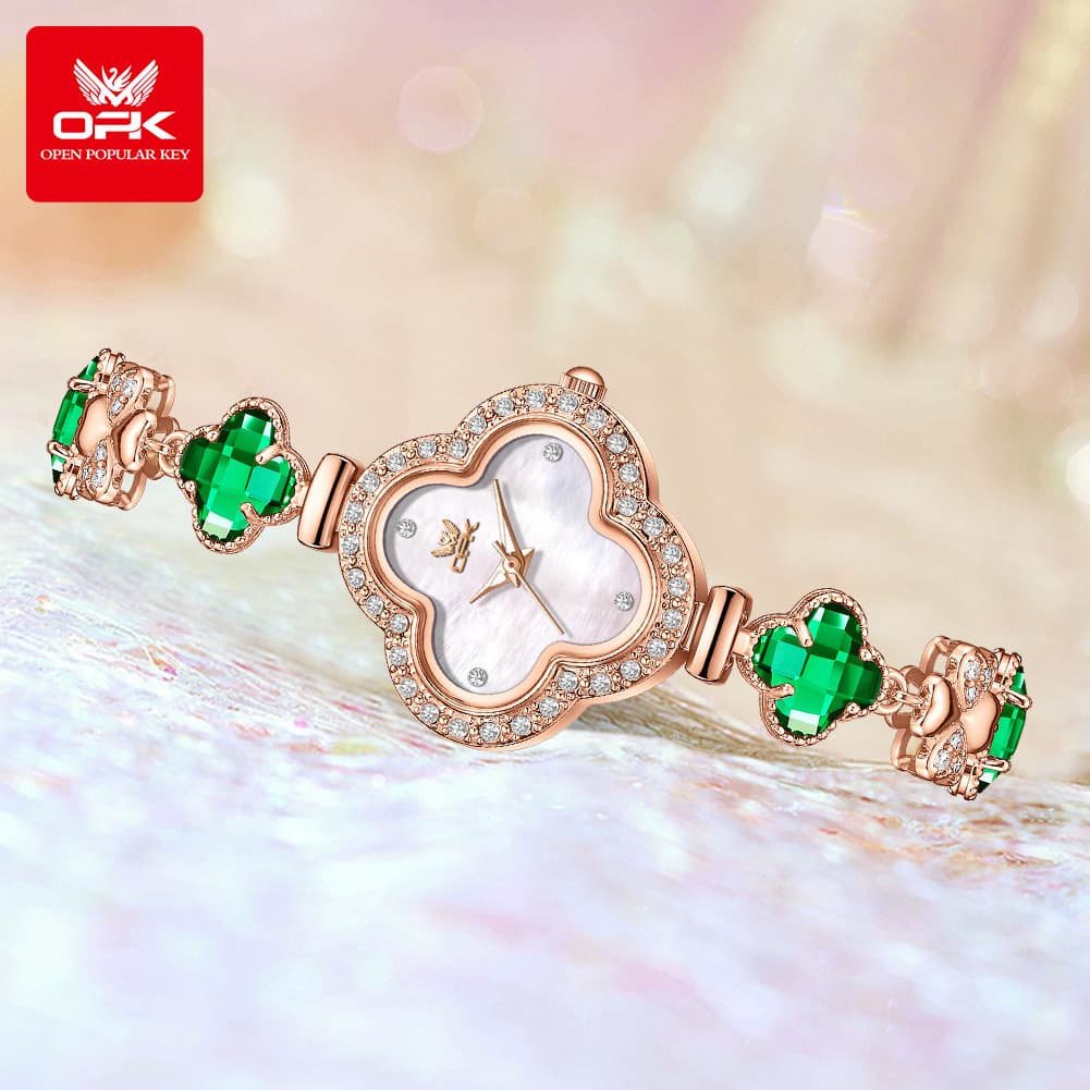 Fashionable waterproof high quality quartz watches, swiss watch, women's watch, light luxury style, four-leaf clover 2