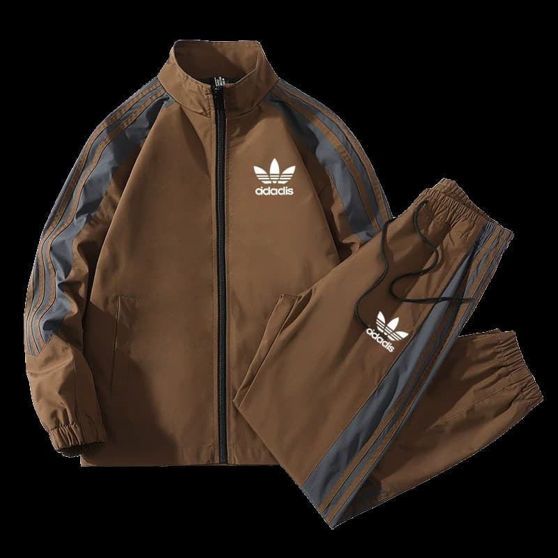 Men's spring sports suit, cardigan, jacket for gym, set, spring 2025 collection, for running, 2 piece set 4