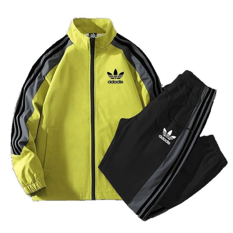 Men's spring sports suit, cardigan, jacket for gym, set, spring 2025 collection, for running, 2 piece set 5