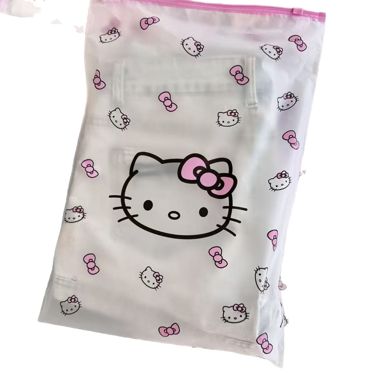 Hello kitty, matte storage bag with zipper, underwear, container for traveling 5