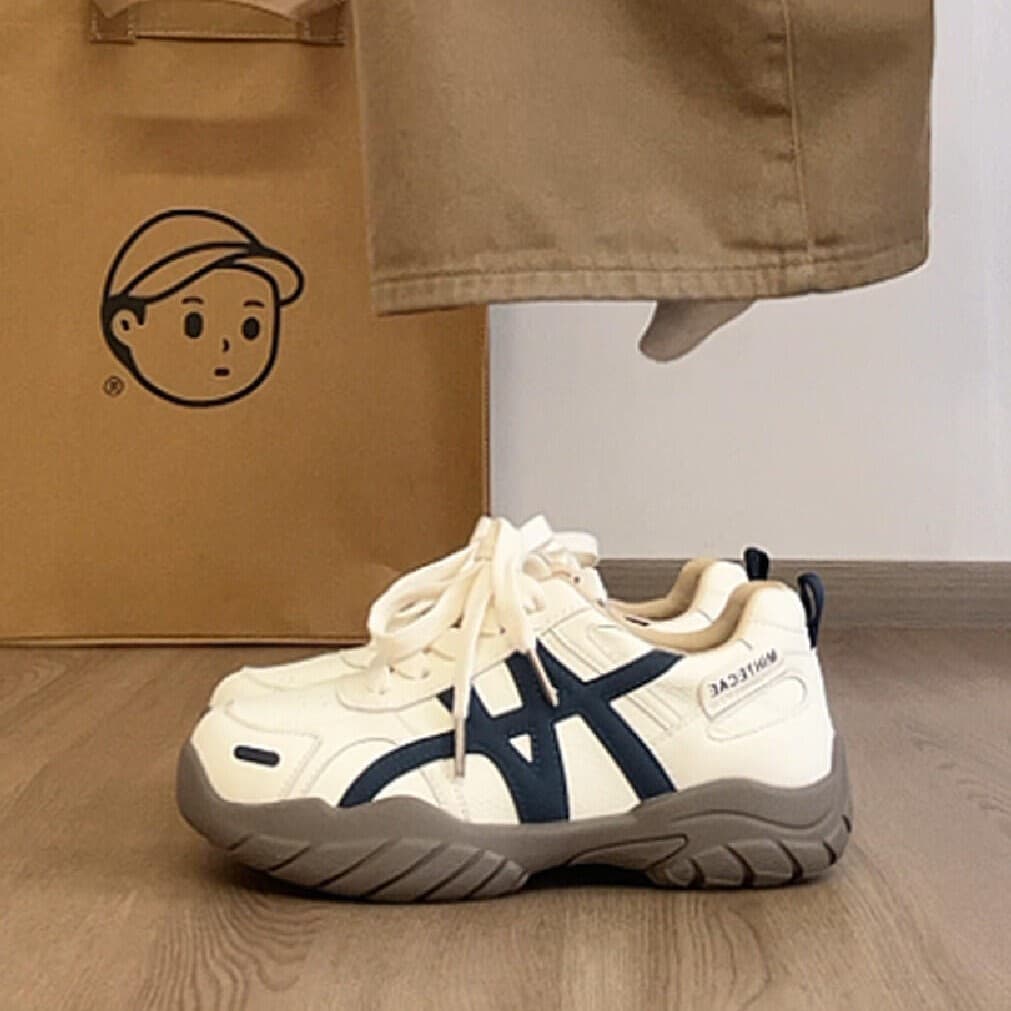 Cowhide version~Thick-soled inner heightening Gan De training shoes for women 2026 new spring and autumn all-match casual shoes sports white shoes