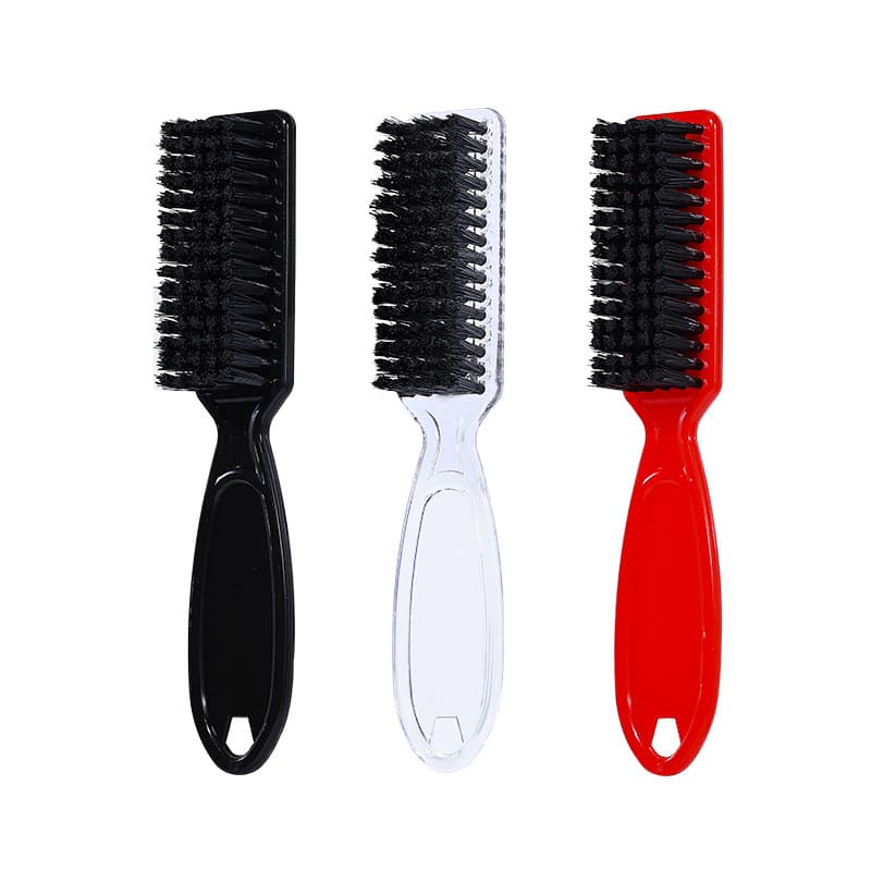 Retro nylon hygienic black cosmetic brush for Undercut haircut for beard 5