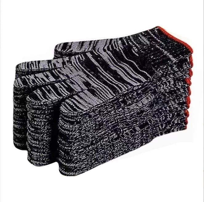 [Black plus silk] labor protection gloves cotton thread thickened nylon yarn cloth resistant to non-slip and wear-resistant white protection for men and women at work