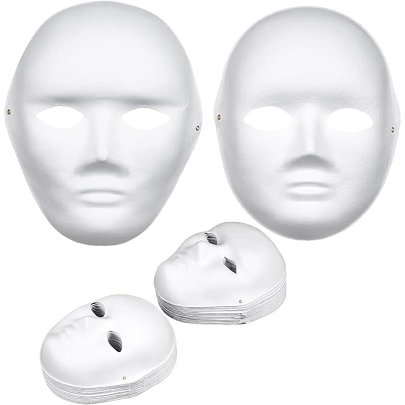 (Cross-border trading), men's women's mask, white set, Amazon, DIY 4