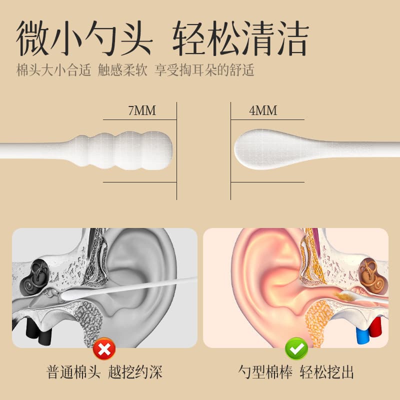 Disposable cotton swabs, double-sided ecological headband for home use, hygienic ear picking for ears 3