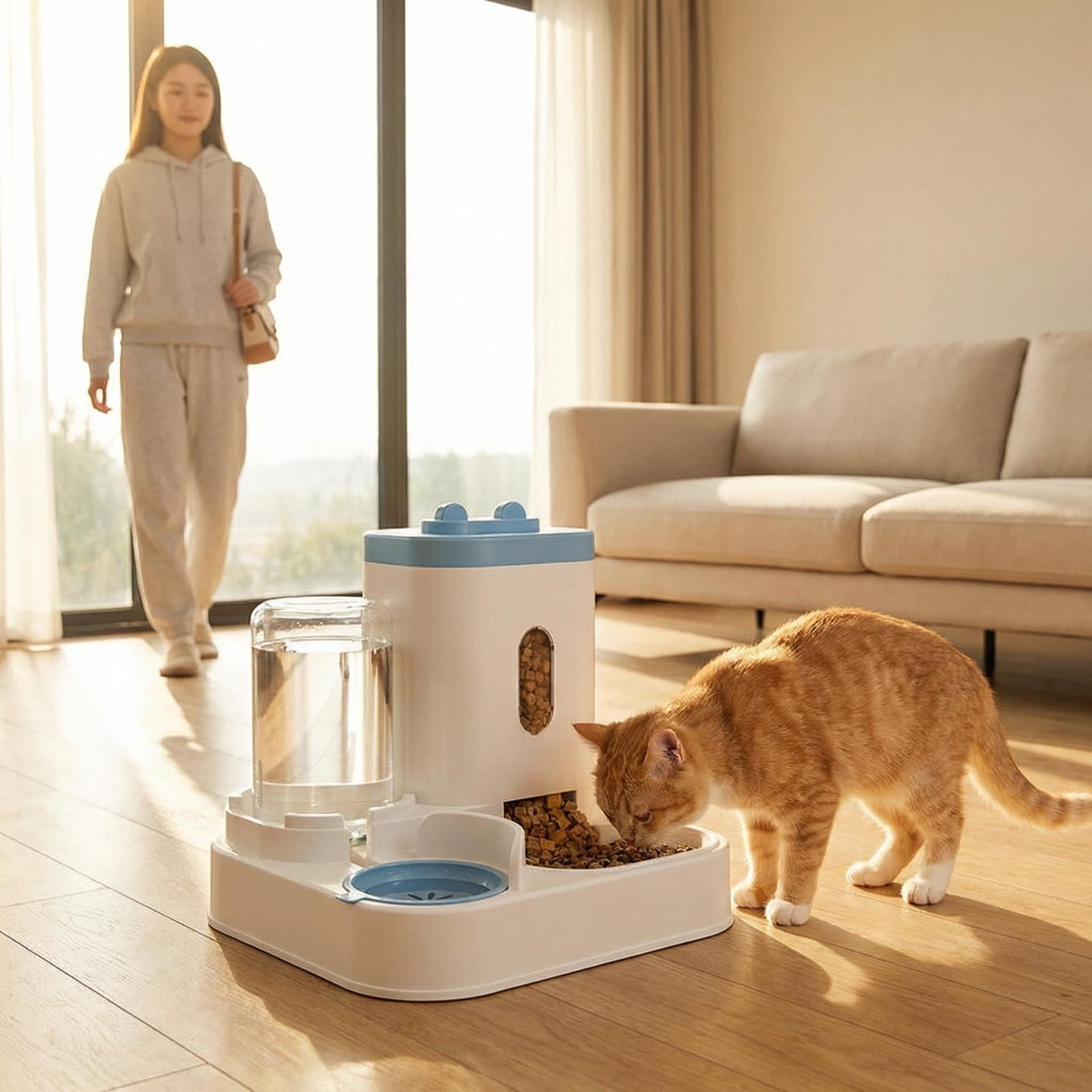 Carefully selected cat bowls, dog bowls, cat food bowls, cat food and cat food automatic feeders and drinking water integrated cat bowls, pet drinking water bowls 4