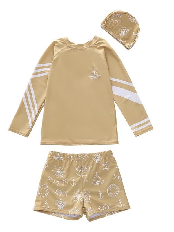 Children's split swimwear for boys, trousers, set, for teenagers 5
