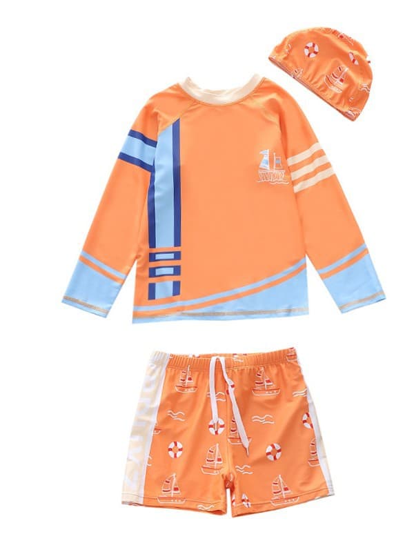 Children's split swimwear for boys, trousers, set, for teenagers