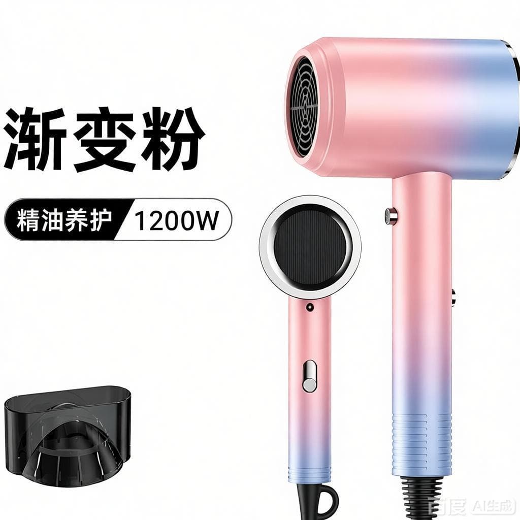 Hair dryer barber shop strong wind student dormitory hair dryer does not hurt the power generation hair dryer household negative ion hair dryer 2