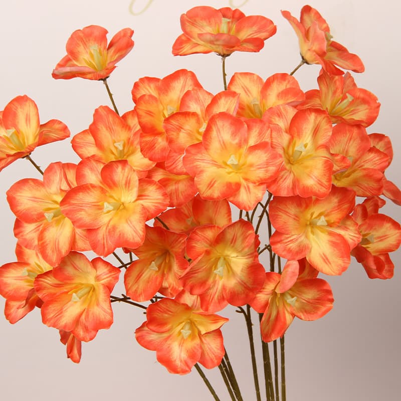 Orange simulated flowers orange autumn outdoor wedding home wedding hall fake flowers silk flowers wholesale bright orange 3