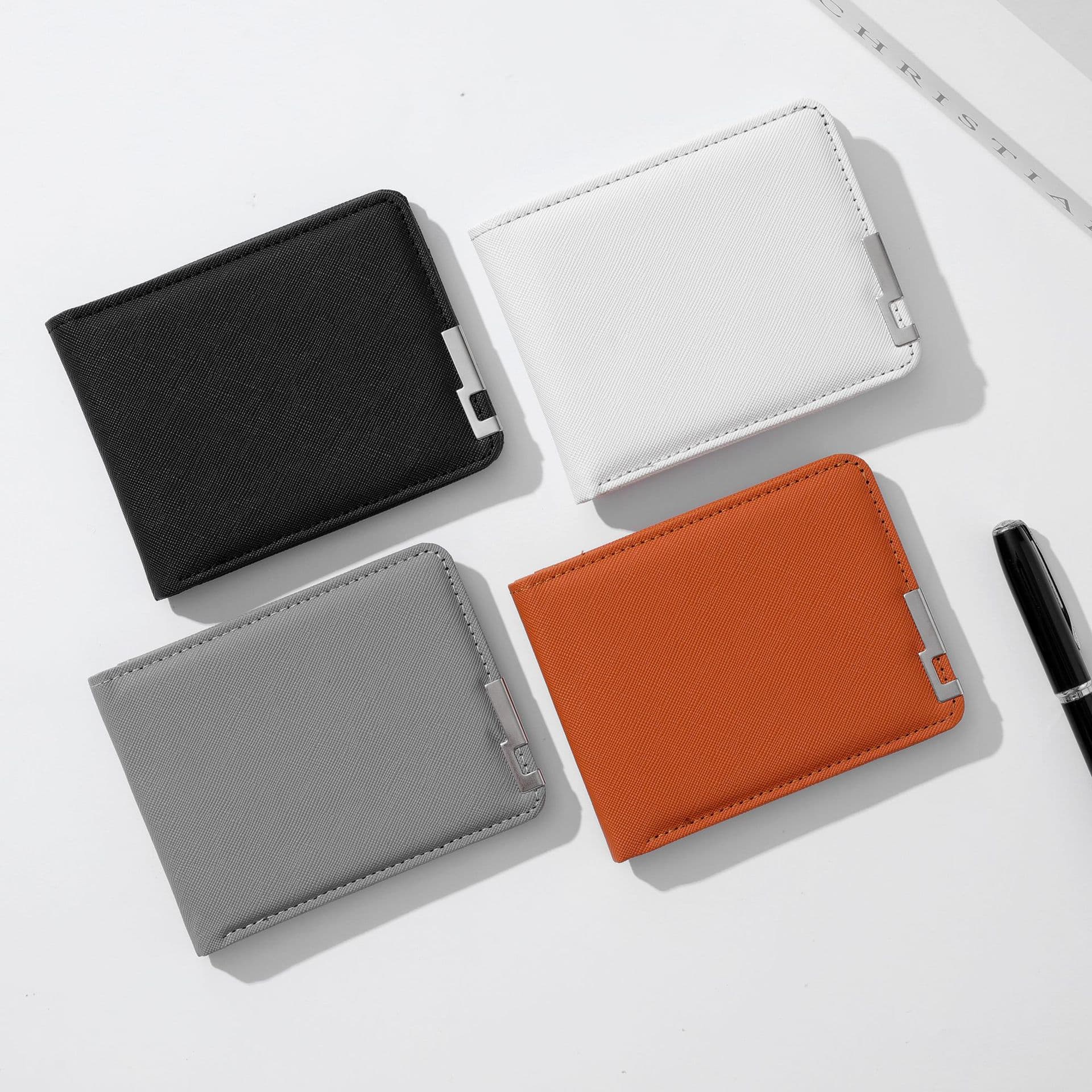 Men's short wallet, card holder, high-quality style, for students, simple and elegant design 3