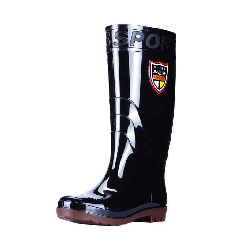 Wear-resistant tendon bottom waterproof rain boots for men, high-top water shoes for men, construction site rubber boots, short water boots, kitchen shoes, men's non-slip 5