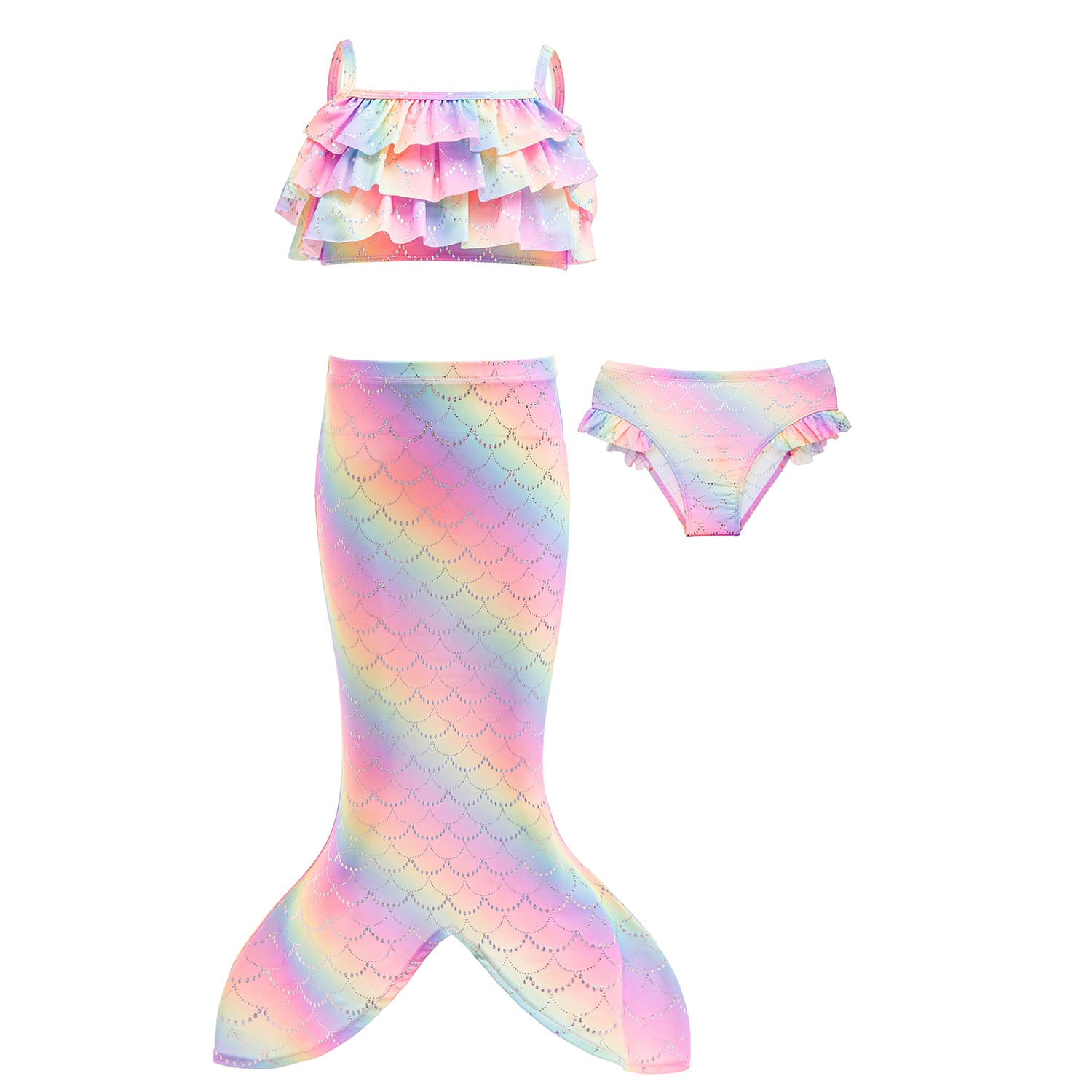(Cross-border trading), swimwear for swimming, children's quick dry set, "fish tail" cut 4