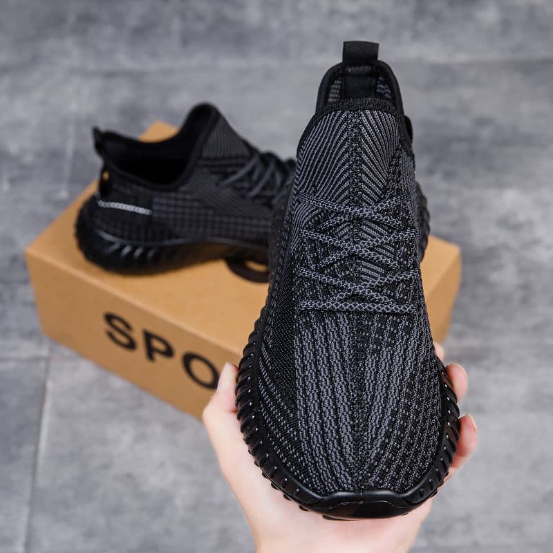 Large size coconut shoes factory direct sales for men and women, autumn breathable men's basic versatile fly-knit sports and casual shoes