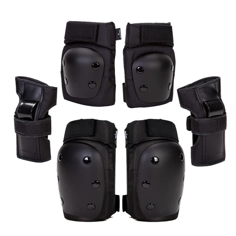 Thickened adult skateboard protective gear, children's roller skating protective gear, six-piece set of palm protectors, knee pads, elbow pads, ski protective gear set
