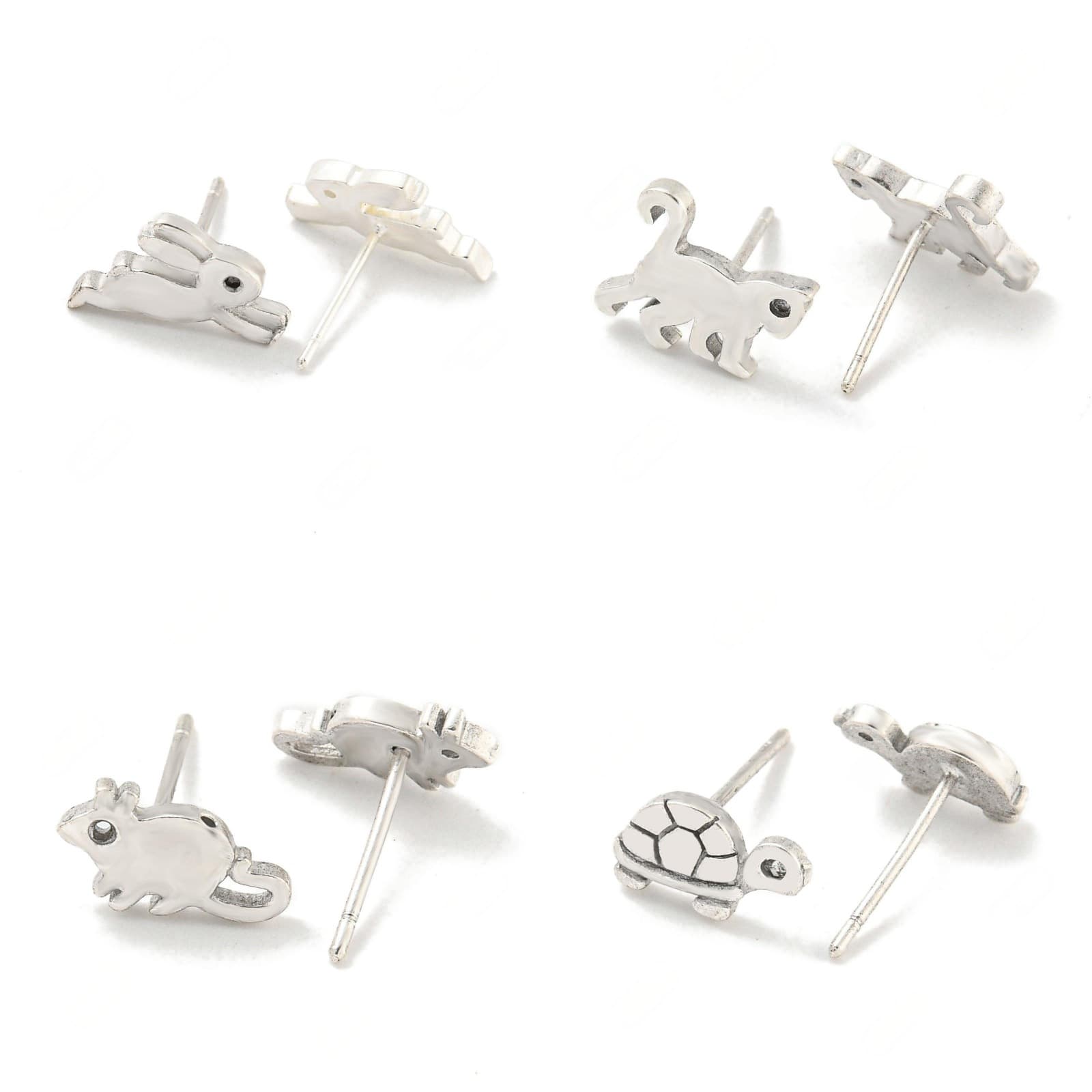 Cross-border Korean version of copper-plated silver-plated personalized zircon, feminine and versatile earrings, earrings, jewelry and accessories