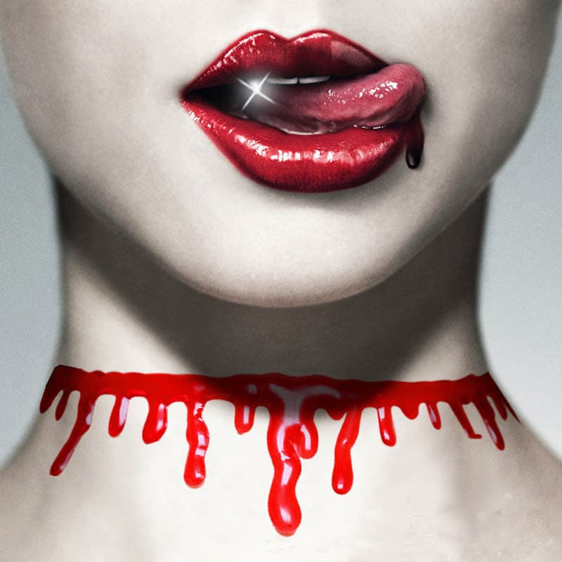 Creative red necklace, choker, halloween, European style