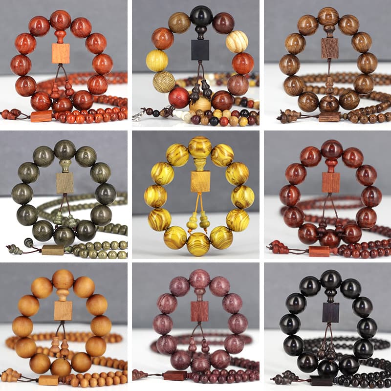 Rosary rosewood, wooden bracelet, accessory walnut sandalwood
