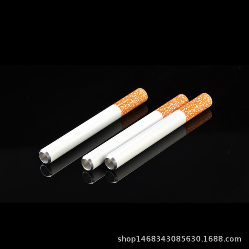 Factory direct selling new cigarette shape long smoke fighting length 78mm aluminum alloy smoke bucket 100 boxes of installation