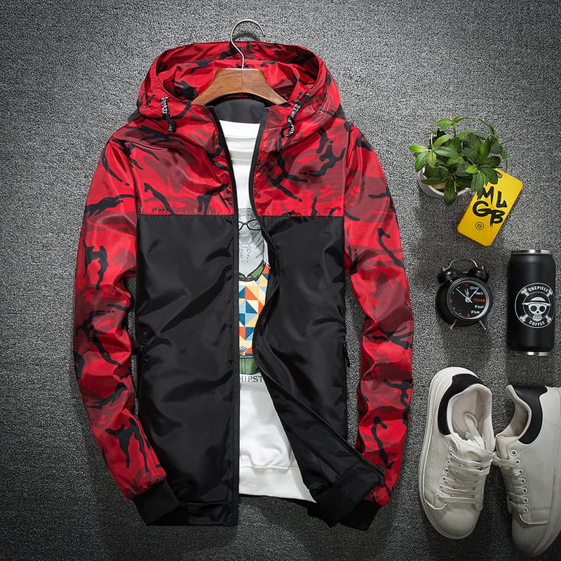 Spring men's camouflage universal jacket, trend of season, Korean style