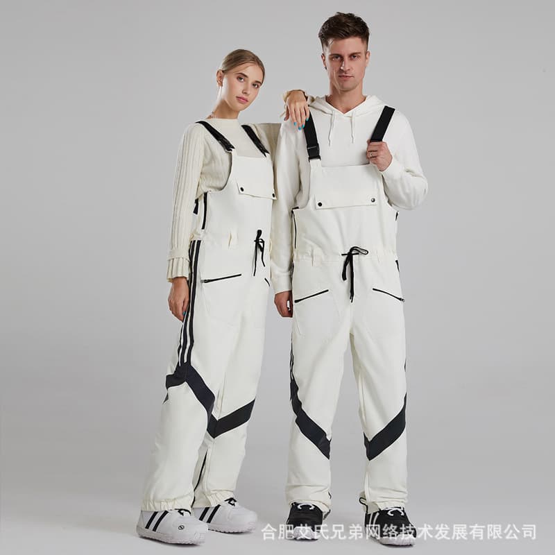 Ski waterproof breathable trousers, quilted overall