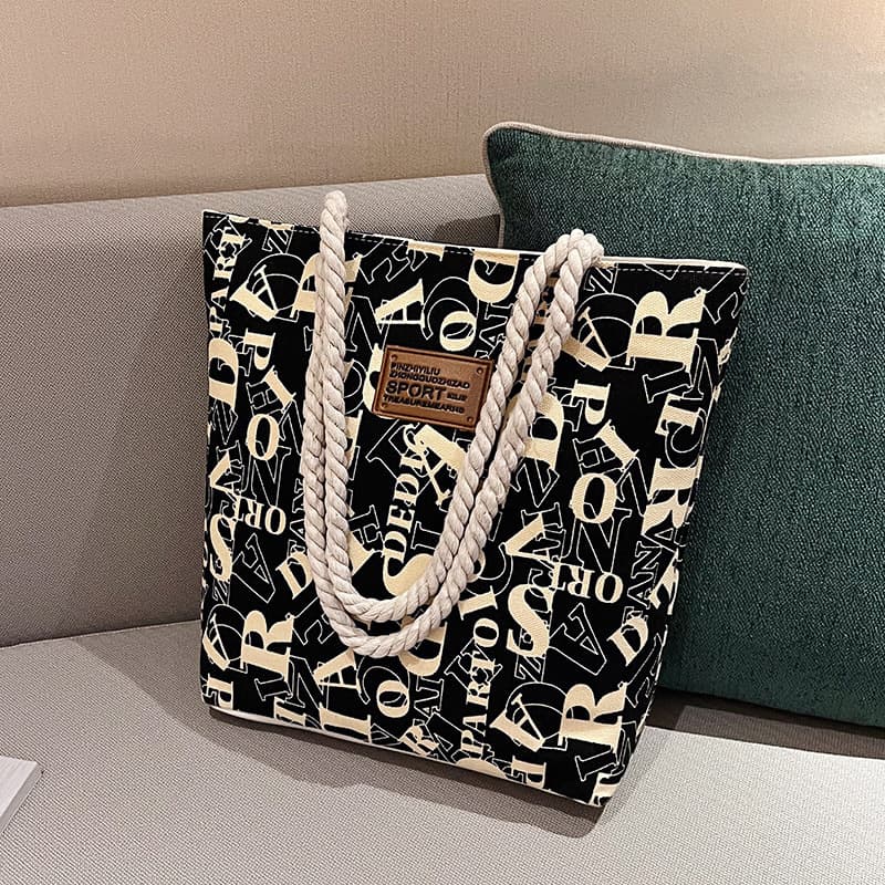 Shoulder bag, shopping bag, capacious one-shoulder bag, city style, Korean style