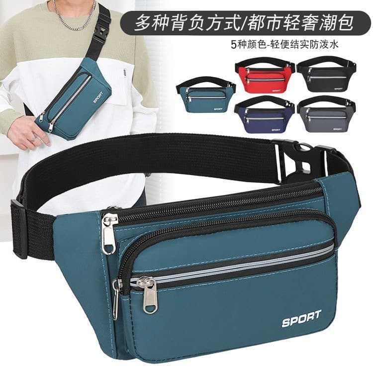 Mobile phone, men's belt bag, wear-resistant universal capacious waterproof wallet