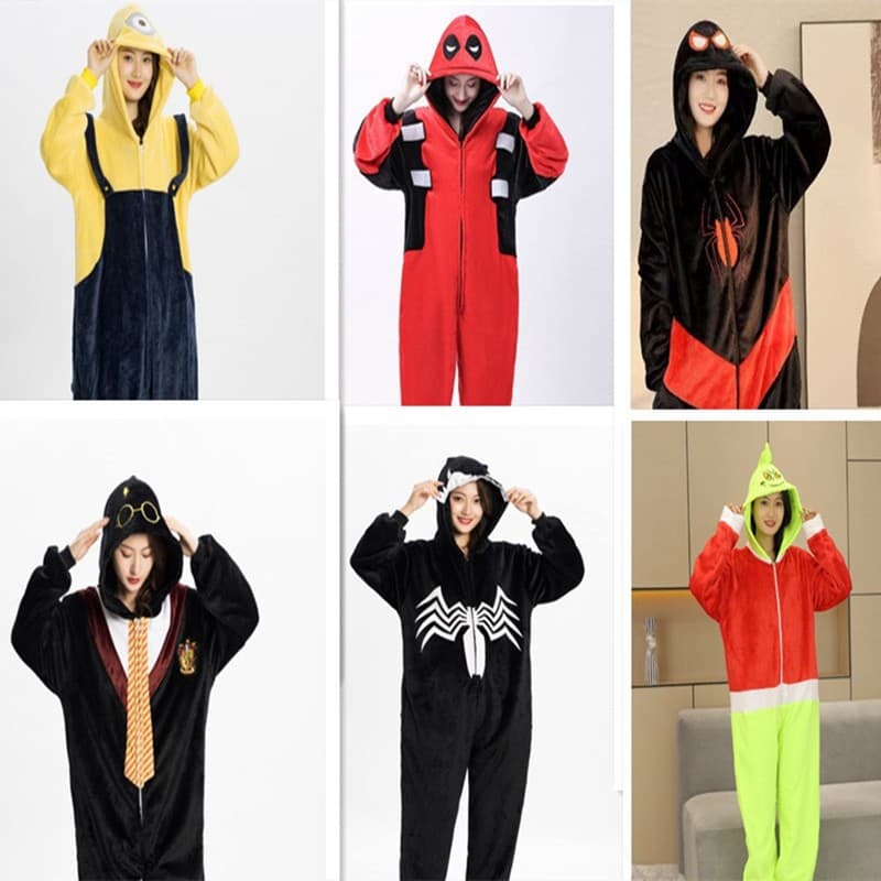 Cartoon flannel pijama for men and women